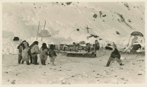 Image: Children at play at snow village